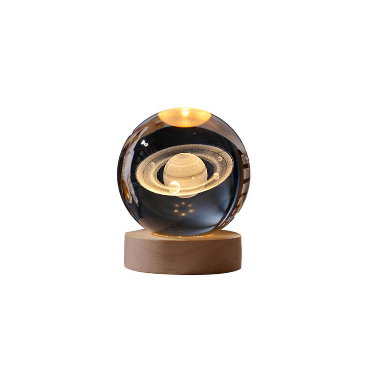 Lampara Veladora Con Esfera De 8 cm Vidrio - Saturno 