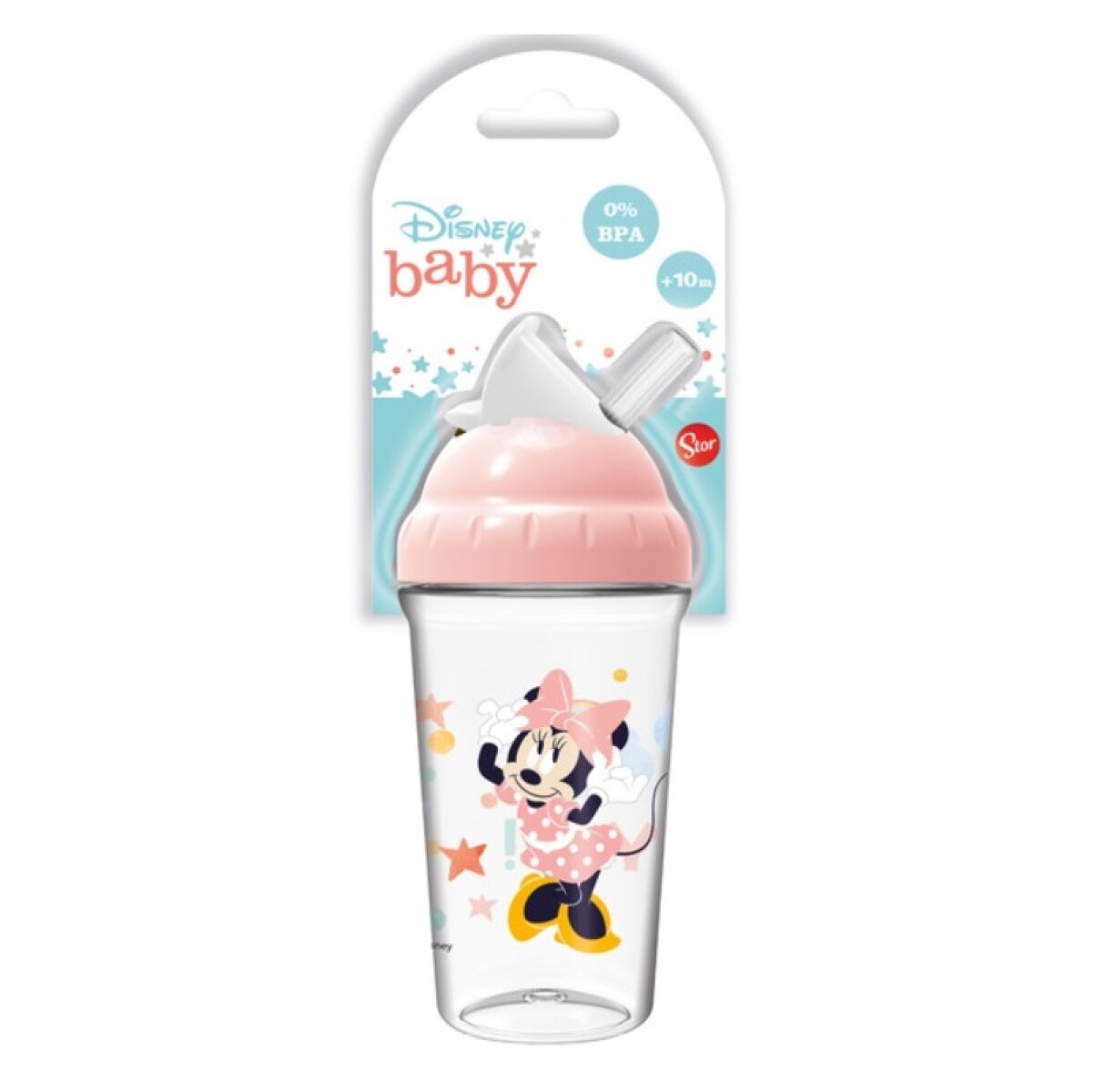 Vaso Con Sorbito Minnie Mouse x295 Ml 