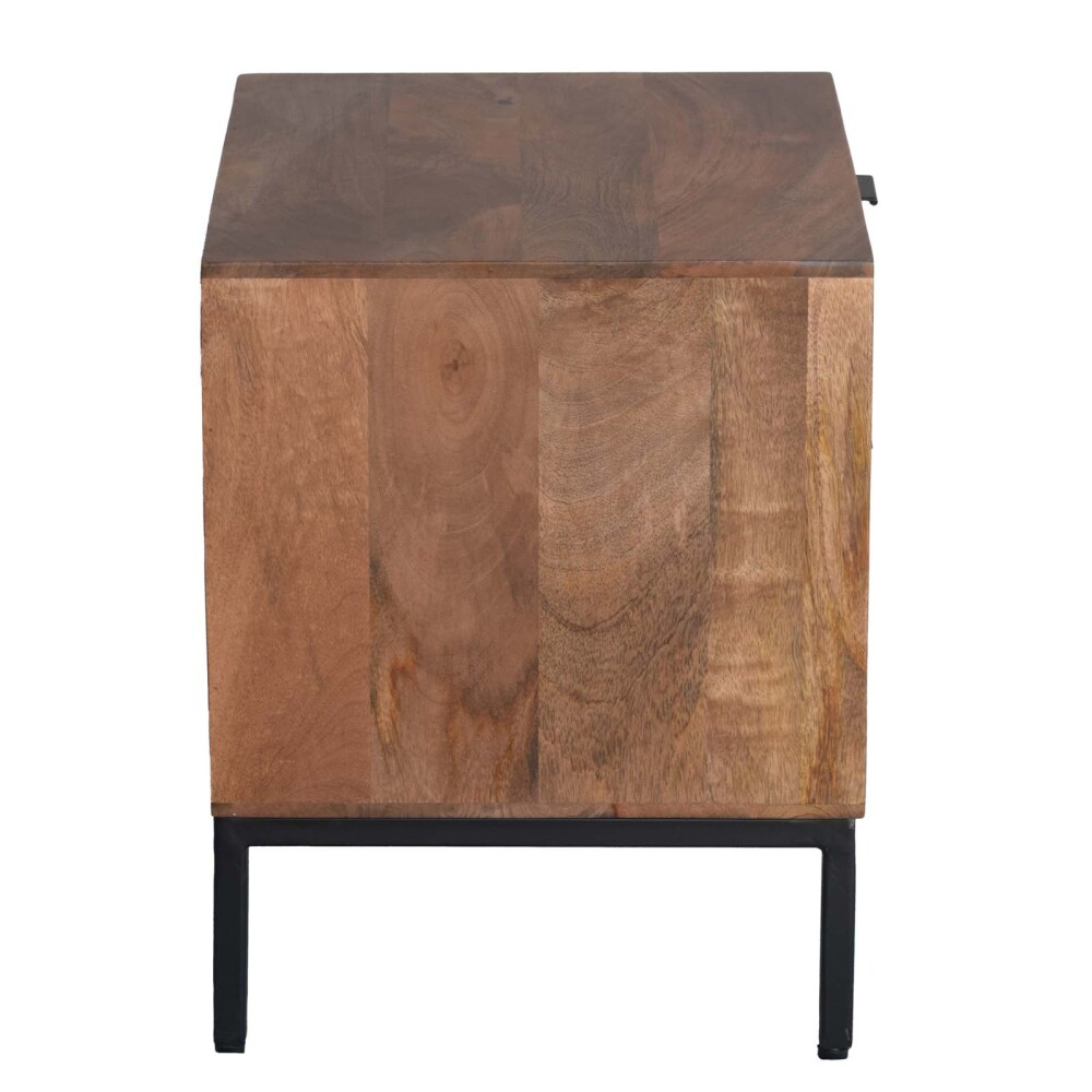 MESA DE LUZ HIERRO-Y-MADERA MARRON 2C NAHUA