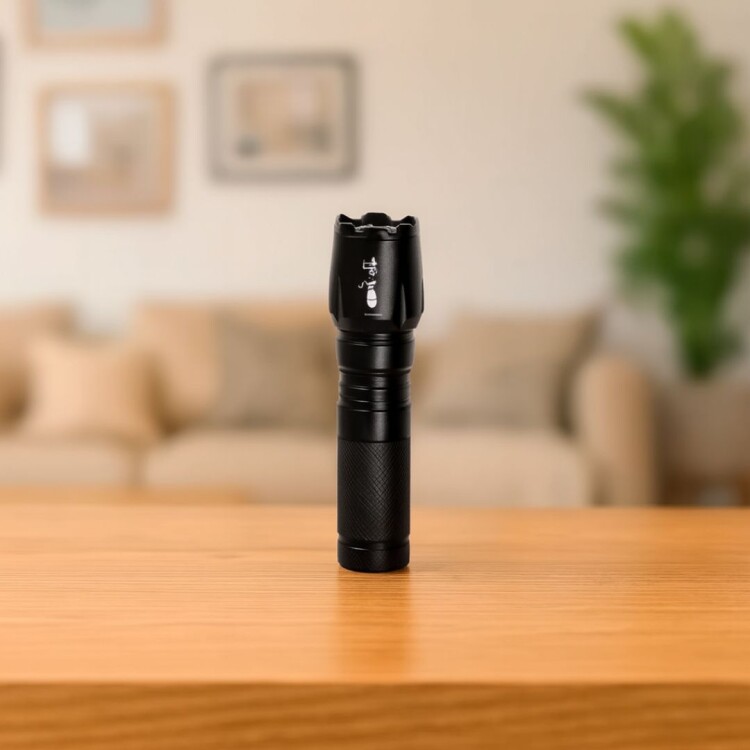 LINTERNA LED 2 INTENSIDADES NEGRO