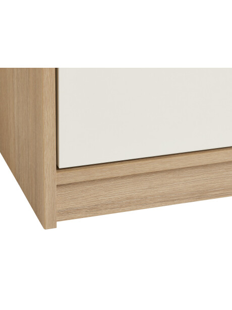 Cómoda JENSLEV 4 cajones 1 puerta color roble/bl Cómoda JENSLEV 4 cajones 1 puerta color roble/bl