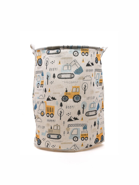 CANASTO ORG. TELA CAMIONES ESTAMPADO 1