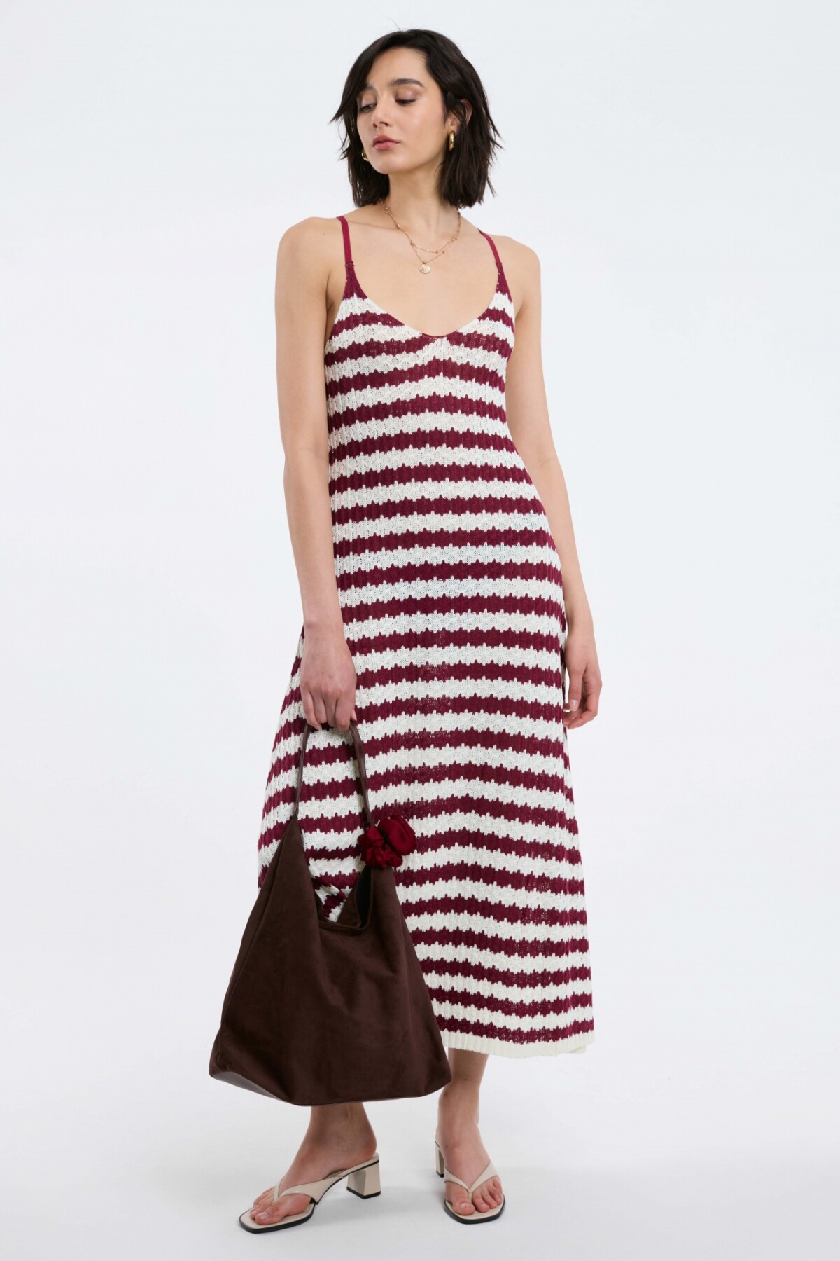 Vestido Ziggy Blanco/Rojo