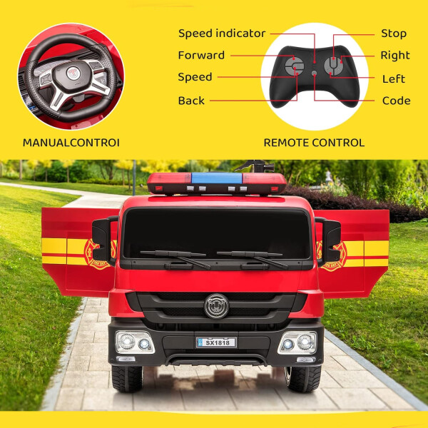 Camión De Bombero Eléctrico Auto Para Niños CAMION BOMBERO ELECTRICO SX1818