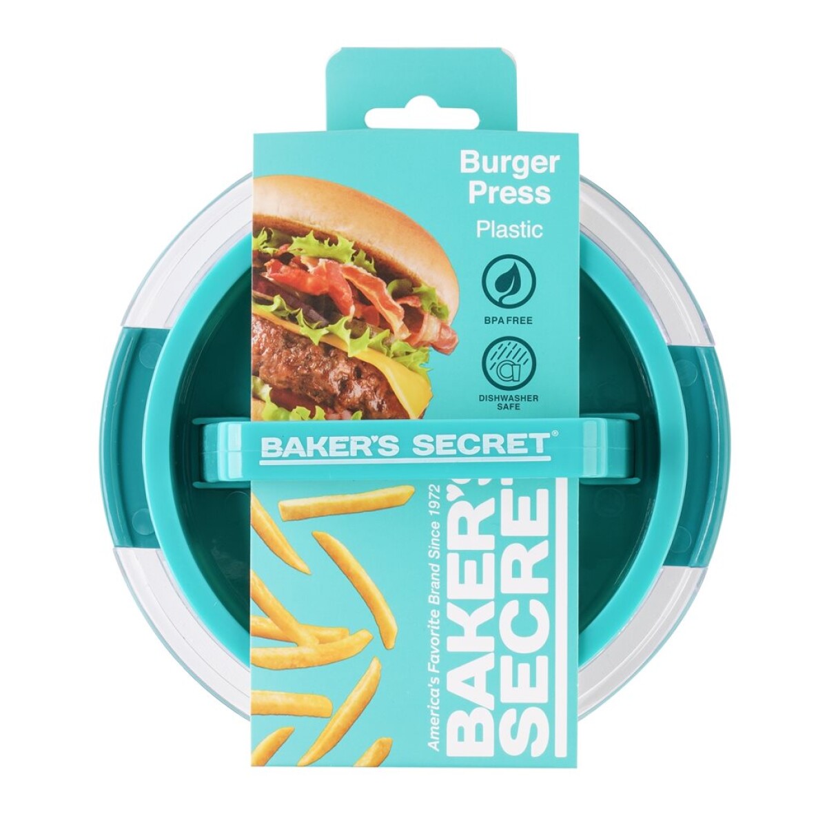 PRENSA PARA HAMBURGUESA 14CM PLASTICO 