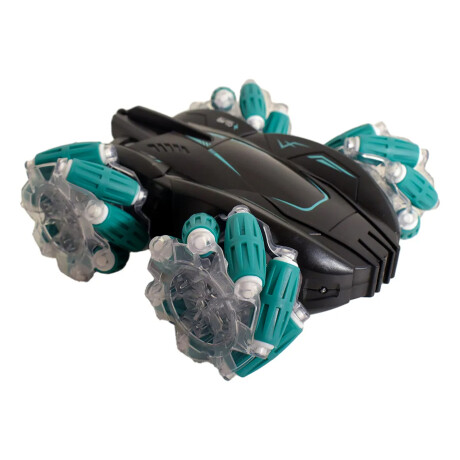 Set Juegos Control Remoto Auto Acrobacia 360 + Avión Combate Verde