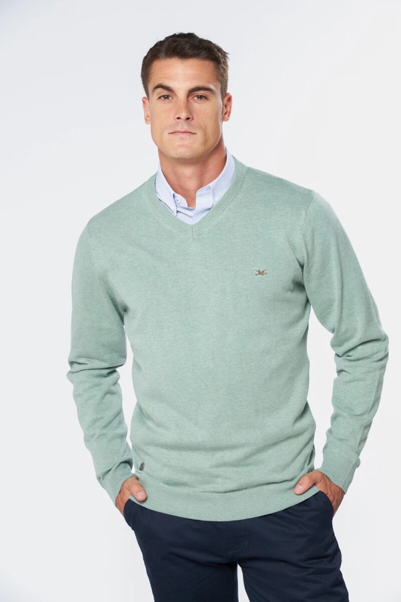 BUZO LEGACY 6564 ESC.V LISO - PISTACHO 