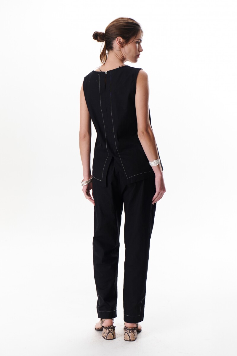 PANTALON LINO STRECH NEGRO