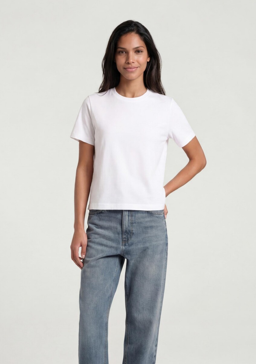 CAMISETA MANGA CORTA SUPER COTTON - BLANCO 