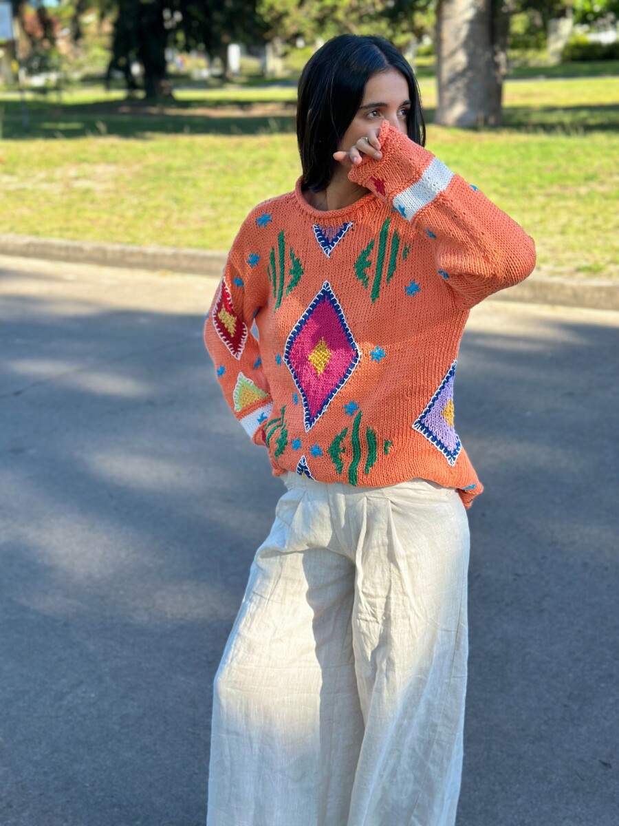 Sweater Gitano - Base Naranja 