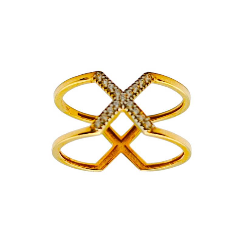 Anillo-Oro bajo-Piedra Zirconia-AN8040 conpiedra