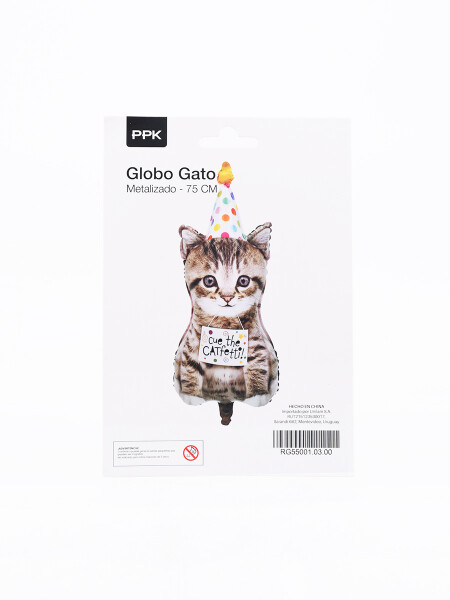 GLOBO METALIZADO GATO MULTICOLOR