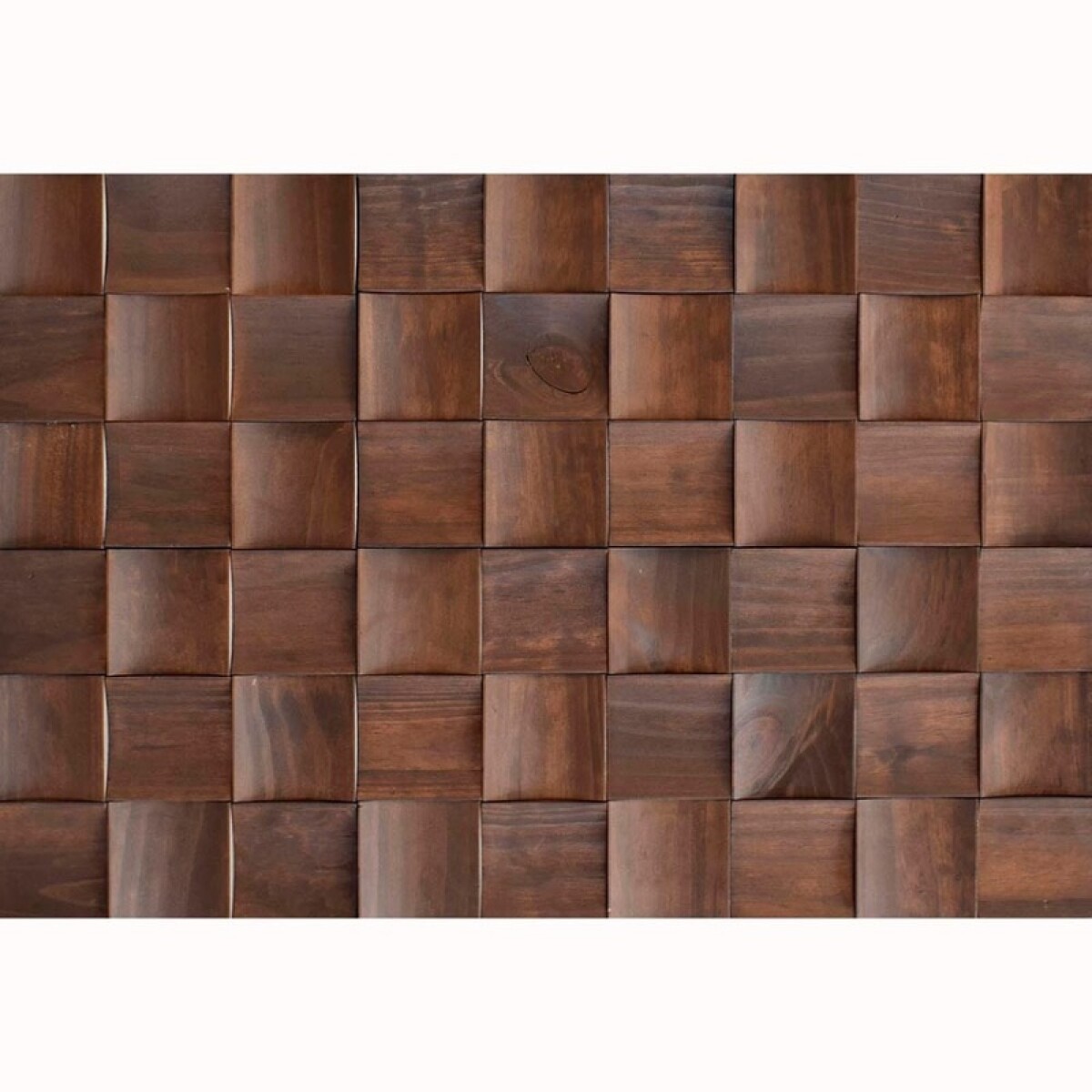 Revestimiento En Madera Mosaico Telaio Castanho 27x27 Cm 