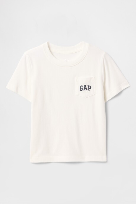 Remera Con Bolsillo Logo Gap Toddler Niño New Off White