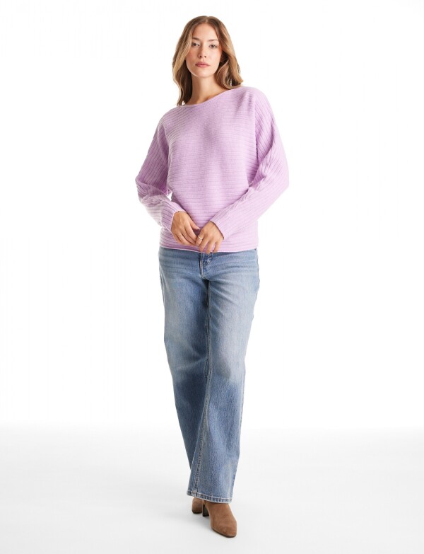 Buzo Ribs Dolman LAVANDA