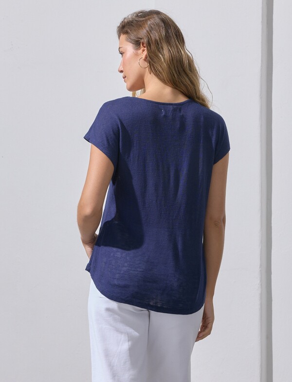 Remera Bordado AZUL