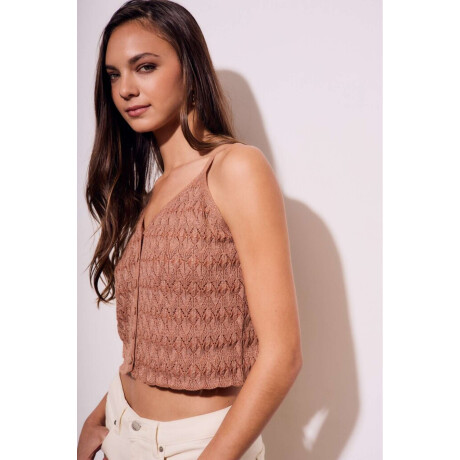 Top Texturado Lurex Mocha