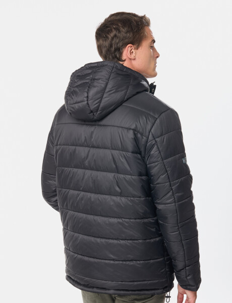 CAMPERA REVERSIBLE CAPITONEADA Negro