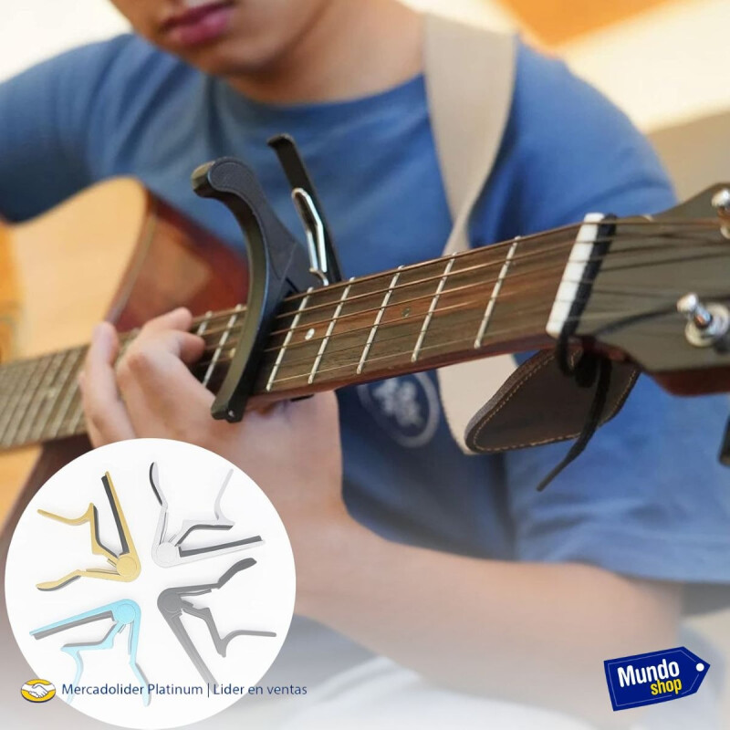 Requinto Capo Capotraste Guitarra Acustica Electrica Pinza Negro