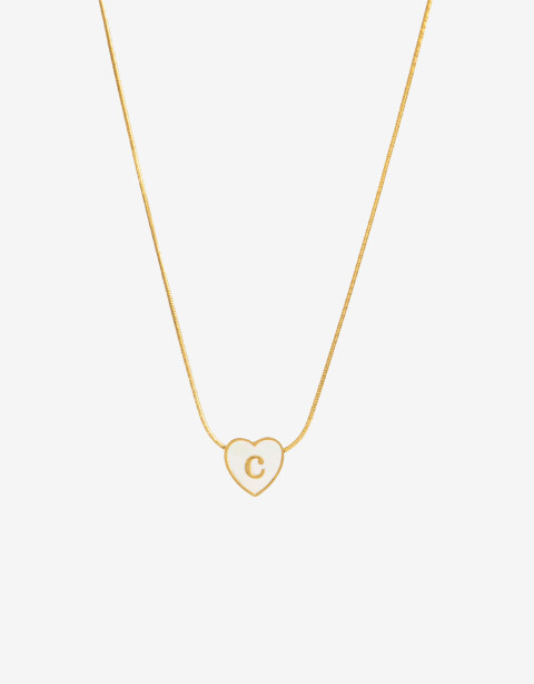 Cadena Corta con Dije Piedras Cadena De Acero Dije Inicial "c" - Dorado