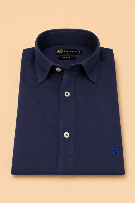Camisa Cotton Twill Slim Fit Navy