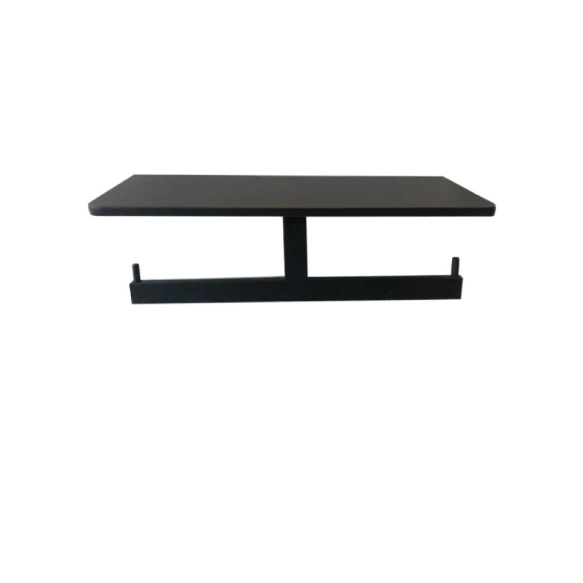Portarollo Negro Doble Con Repisa Apollo 