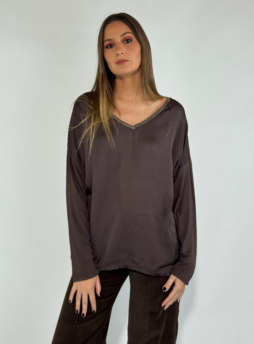 BLUSA IMELDA - CHOCOLATE 