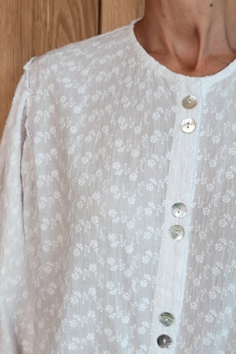 Camisa Melón Broderie flor