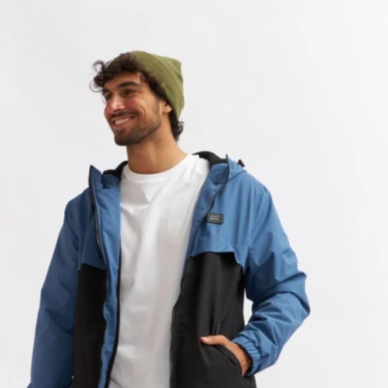 Campera Nylon ALBERTO Kristo Belga Negro/azul