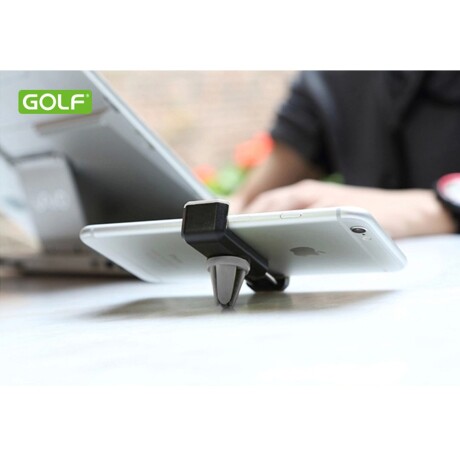 Soporte de Celular Gira 360° p/Ventilación Auto Golf GF-CH01 Gris