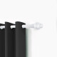 Barrote Cortina Palo Metal 3,00m 28mm + 2 soporte Blanco Mate BLANCO MATE