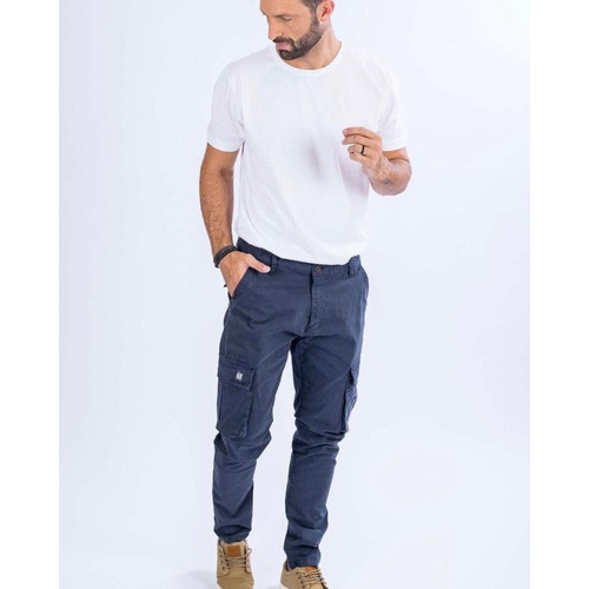 Pantalon cargo para hombre UFO Pilgrim Azul 36 Electroventas