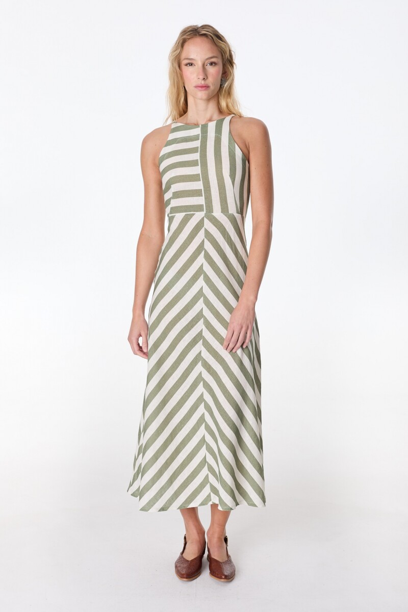 Vestido Peoni Rayas Verde