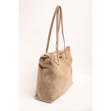 Travel Bag Gamuza Vegana Con Cierr Mocha