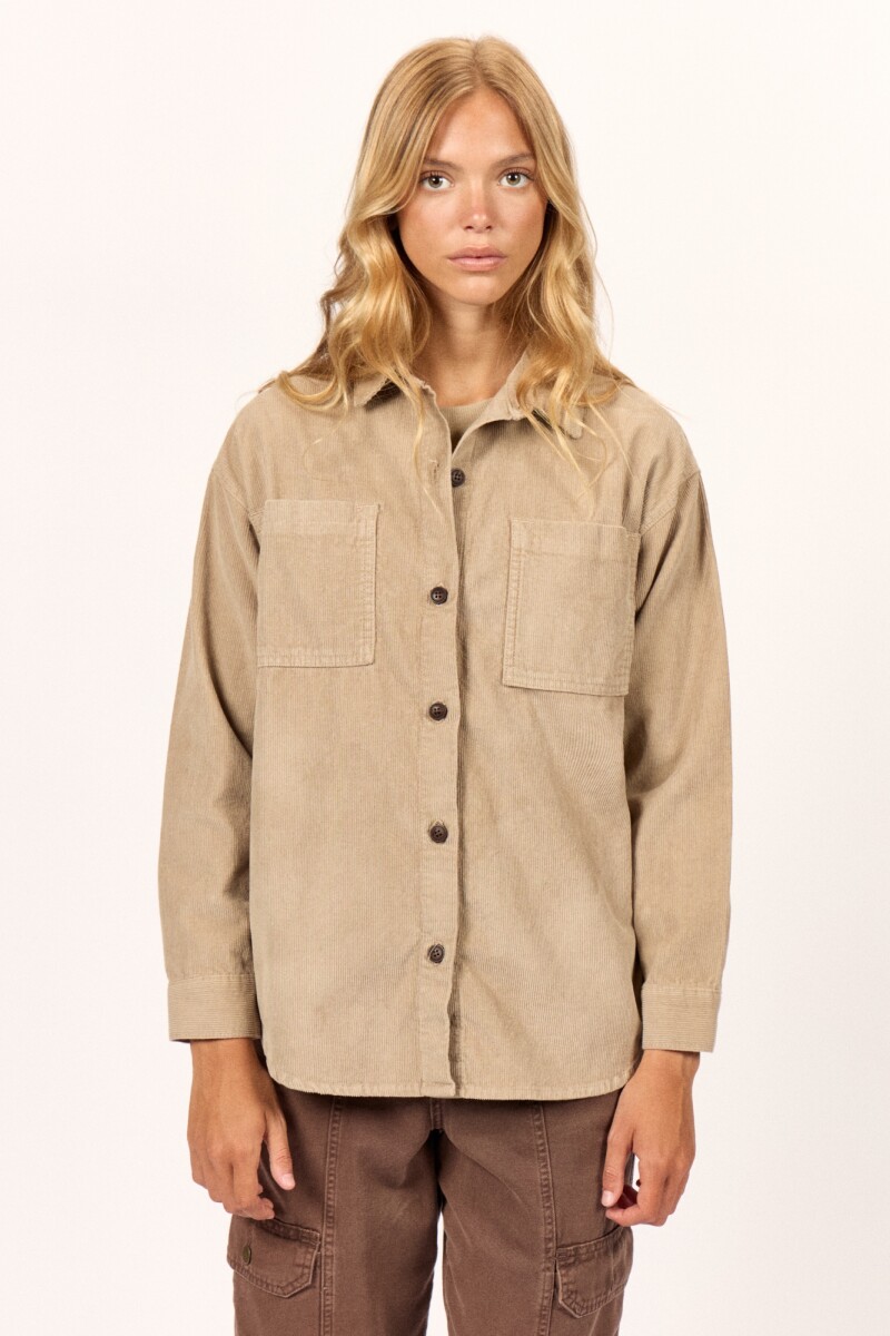 CAMISA STOCKED SHACKET 6-beige