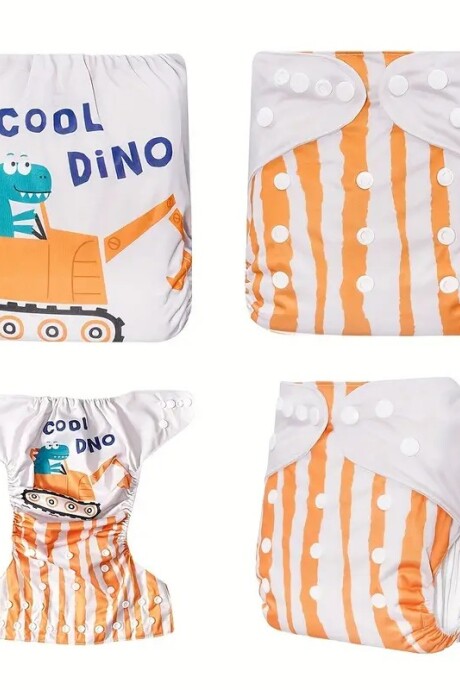 Pañal ecológico waterproof con inserto incluído Dino cool