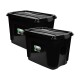 Set x2 Caja organizadora 80 lts Alta NEGRO