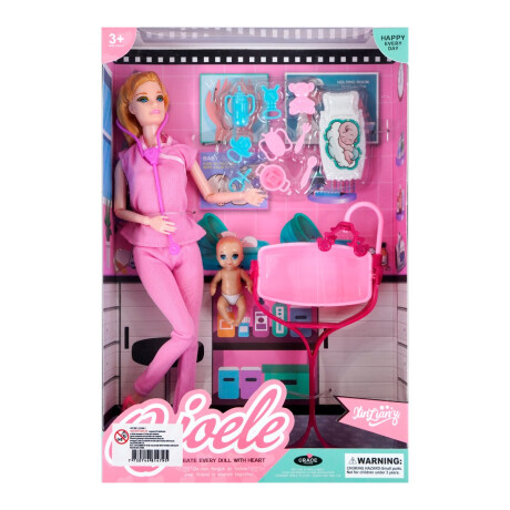 Muñeca pediatra con bebe y accesorios Muñeca pediatra con bebe y accesorios