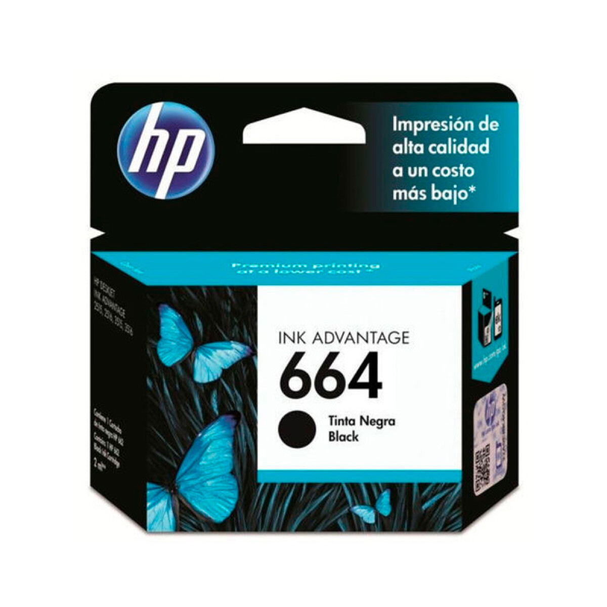 Cartucho HP Original Negro 664 - 2135/3635/4535/3775/3785 