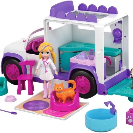 Playset Polly Pocket Hospital Móvil de Animalitos 001