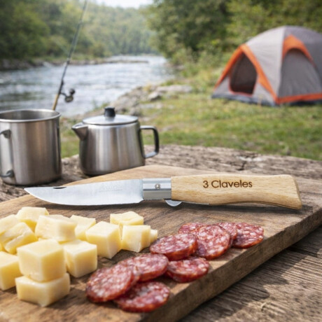 Navaja con Mango de Madera y con Bloqueo 3 Claveles Navaja con Mango de Madera y con Bloqueo 3 Claveles