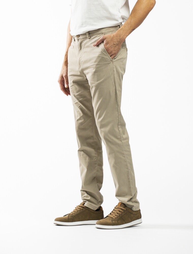 Pantalon Chino Largo 30 Camel