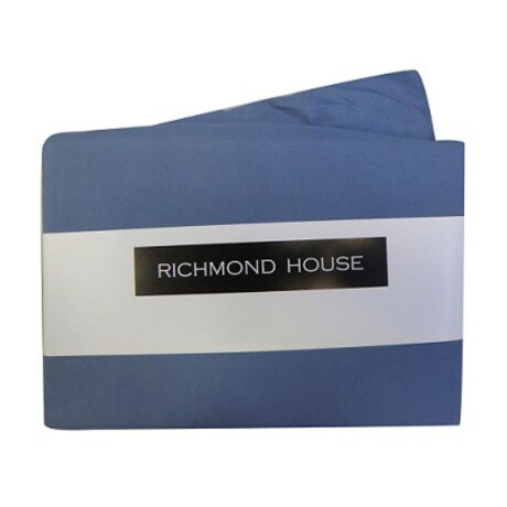 Juego Sábanas Richmond House 1 Plaza Y Media Azul Piedra