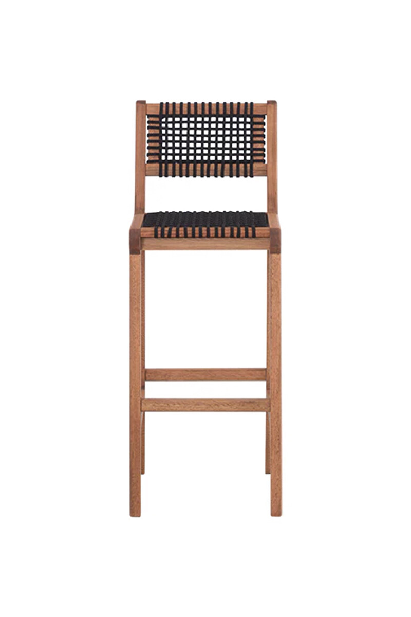 TRACO BANQUETA BANQUETA ALTA TRACO CUERDA NEGRA 40x46x106/75CM JATOBA