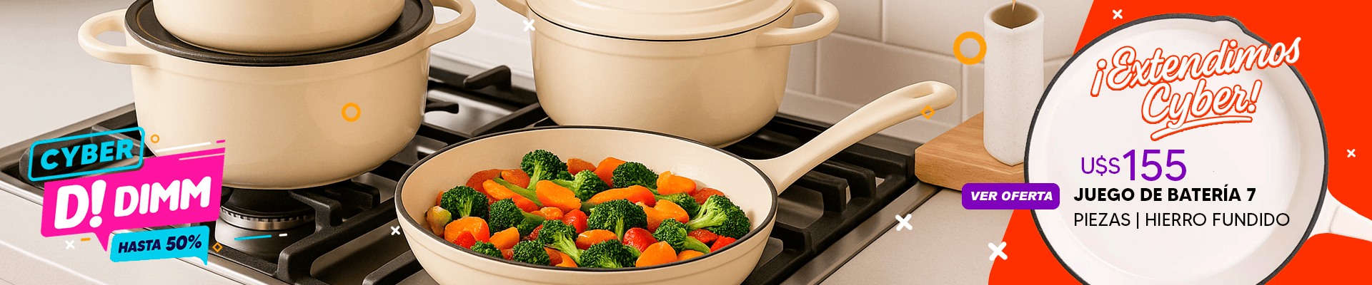 ¡Ollas de hierro fundido en oferta de Cyber!