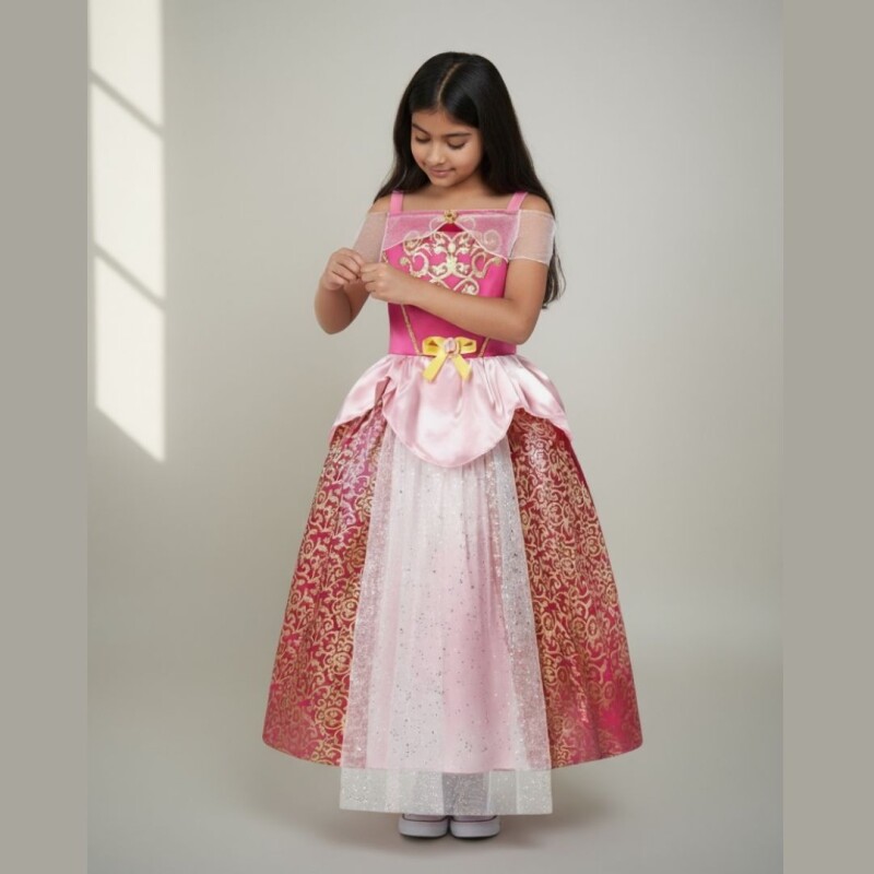 Disfraz Princesa Rosa - Talle S Rosa