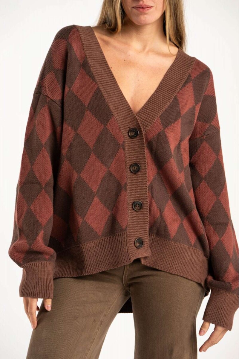 Cardigan Rombos - Chocolate 