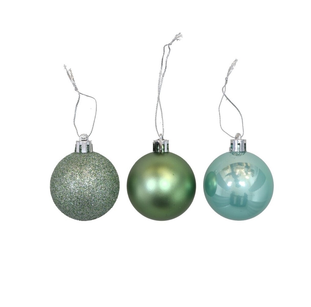 Esferas Navideñas Verdes 5 cm – Caja x16 