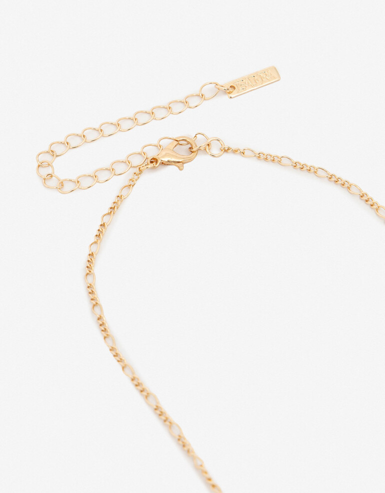 Cadena Corta con Dije Perla Cadena Con Dije De Moño - Dorado