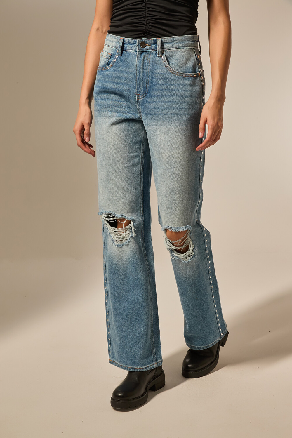 Pantalon Rochie Celeste Grisaceo